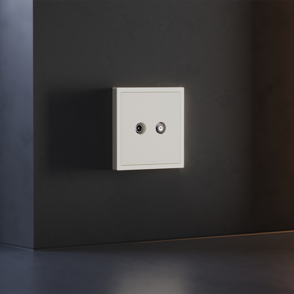 Накладка для розетки телевизионной оконечной TV+SAT, S70 (хлопок)