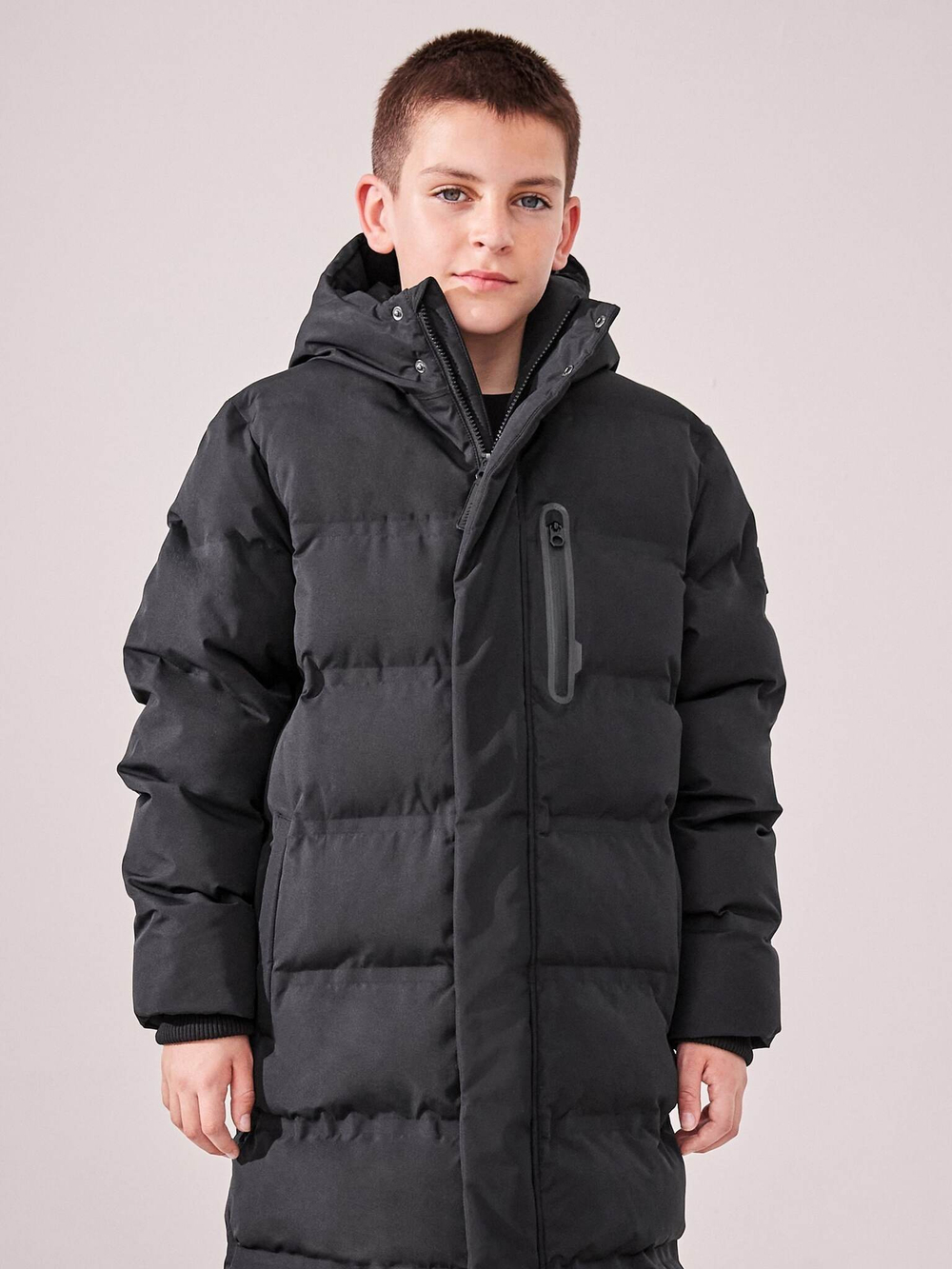 Куртка утепленная с капюшоном для мальчика Next Q51-583, Черный