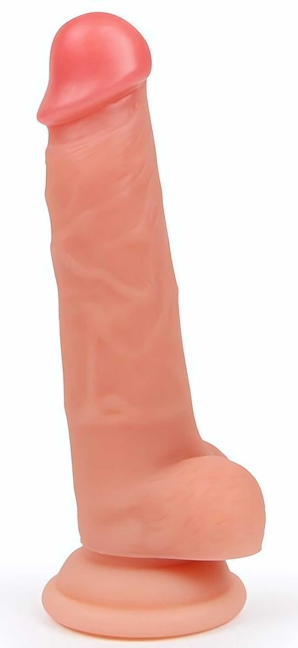 Телесный реалистичный фаллоимитатор на присоске (Цвет: телесный)