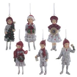 GAEM Изделие декоративное подвесное "Девочка/Мальчик", L6 W4 H11,5 см, 6в.