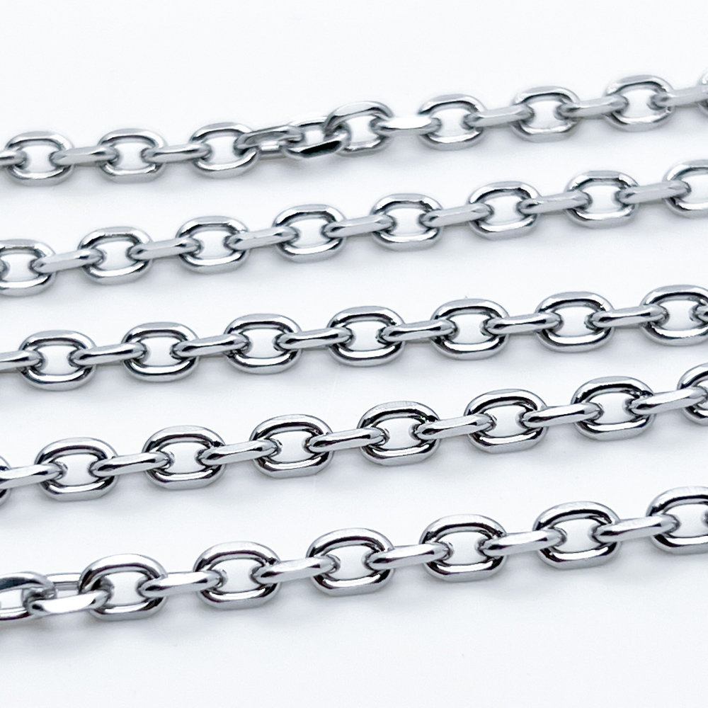 Цепочка, цвет серебро, размер звена 6*4 мм, цена за 50 см