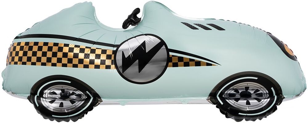 К Шар (43"/109 см) Фигура, Ретро Гоночная машина, Голубой, Без уп