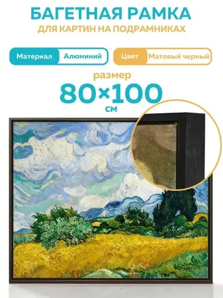 Металлическая багетная рамка 80х100 см