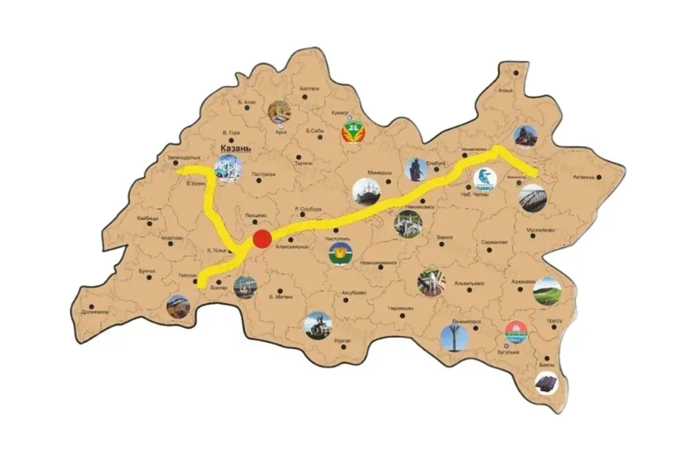 Большая карта Республики Татарстан