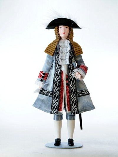 Кукла коллекционная Кавалер в придворном костюме 18 века Франция