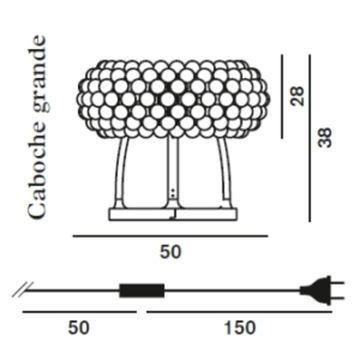 лампа Foscarini Caboche Table Lamp ( 50 cm , прозрачная )