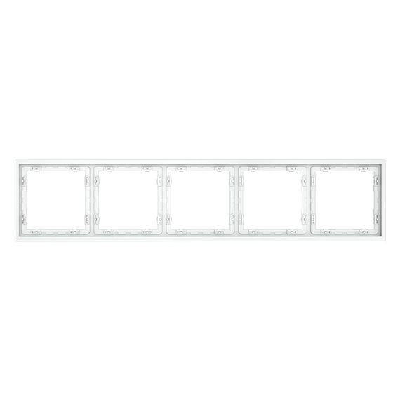 Рамка пластиковая Voltum S70 на 5 постов, (белый матовый) VLS100502