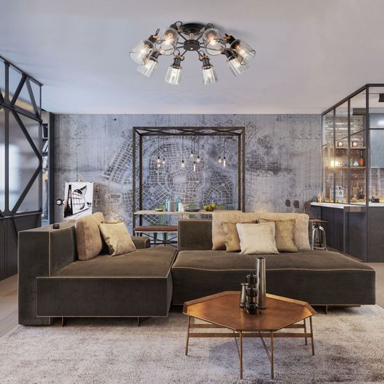 70111/8 / потолочный светильник / черный