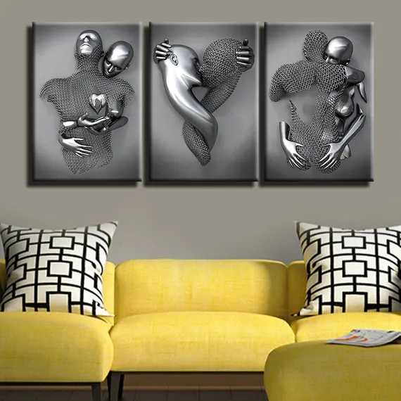 Модульная картина "Металлическая любовь"