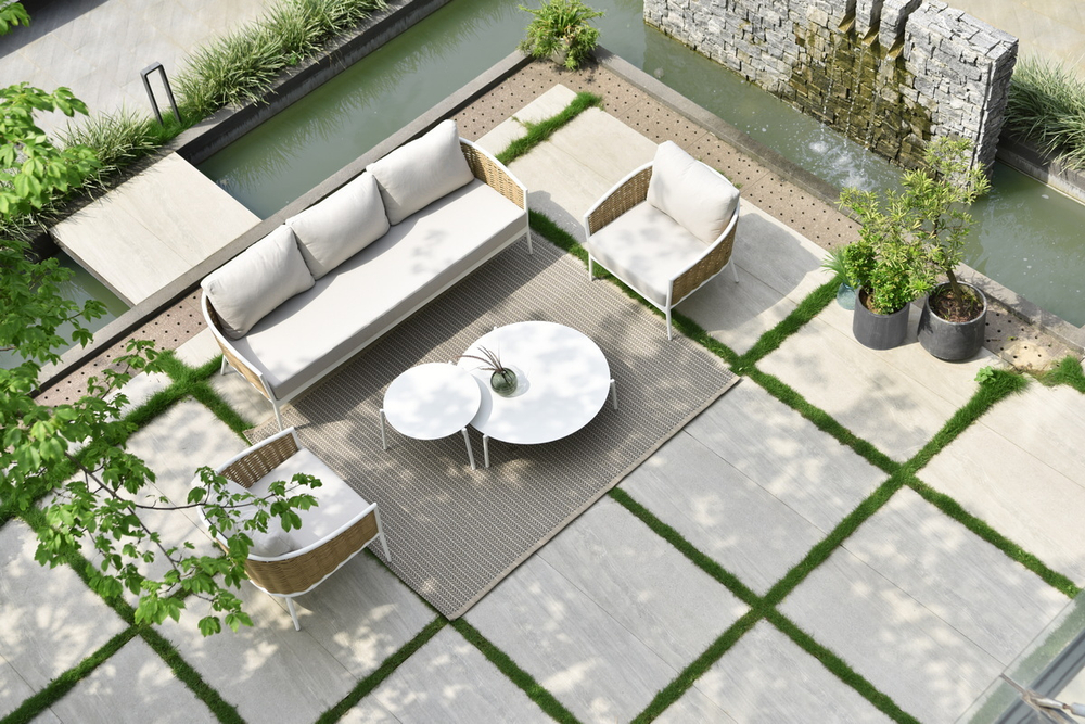 "Тоскана" лаунж-зона из искусственного ротанга, цвет соломенный