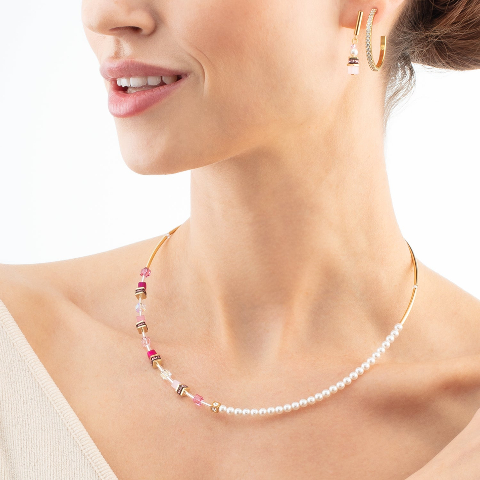 Серьги Coeur de Lion Hoop Crystal-Gold 30мм 0147/23-1816