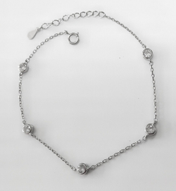 Браслет из серебра 925 пробы с фианитами