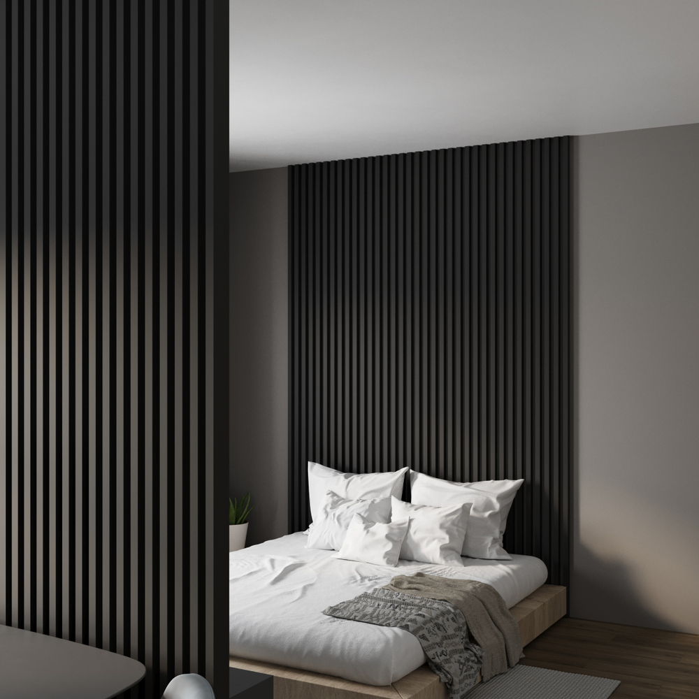 Интерьерная рейка МДФ STELLA Ривьера Black Edition 40*30*2700 (уп.4 шт.)