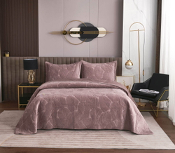 Покрывало 160х220 и наволочка 50х70 Sofi De MarkO Ноэль пепельная роза