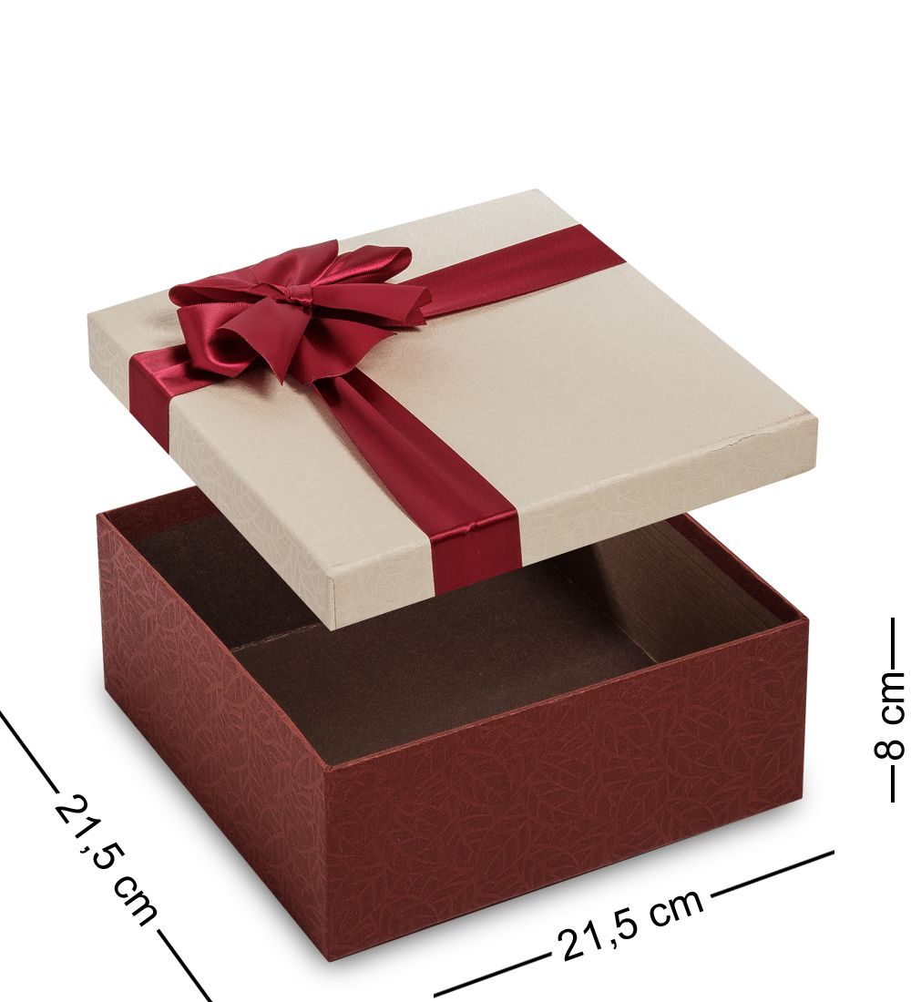 WG-53/2-A Коробка подарочная «Квадрат» цв.бордов/беж.