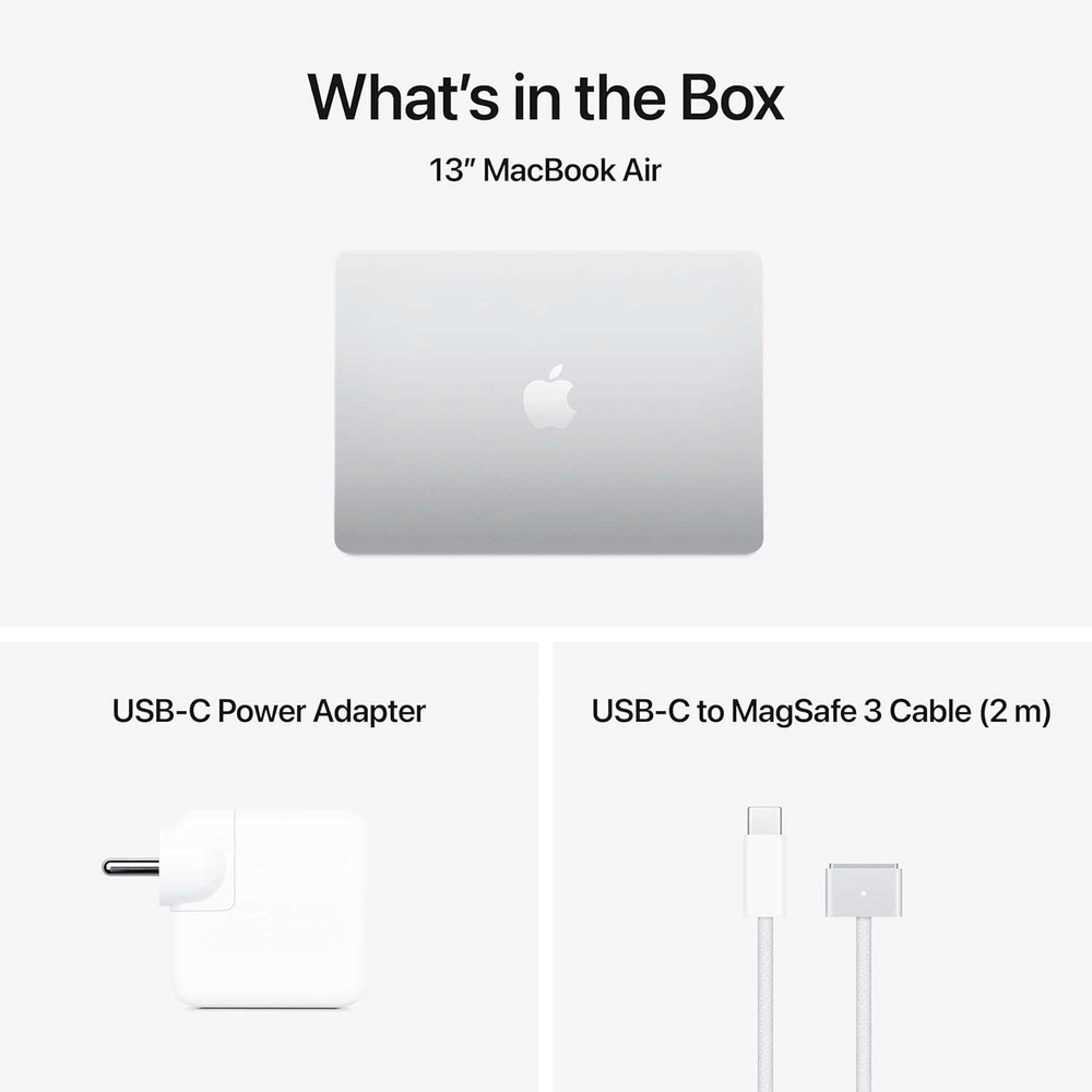 Ноутбук Apple MacBook Air 13.6 A3240 M4 (MW0W3HN/A), silver в регионах России