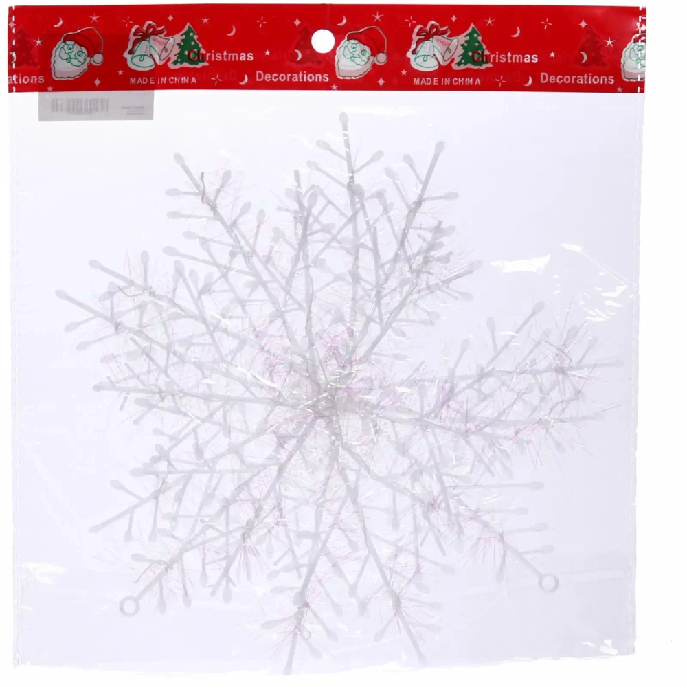 Украшение новогоднее «Снежинка» 21 см (набор 3 шт), Белый