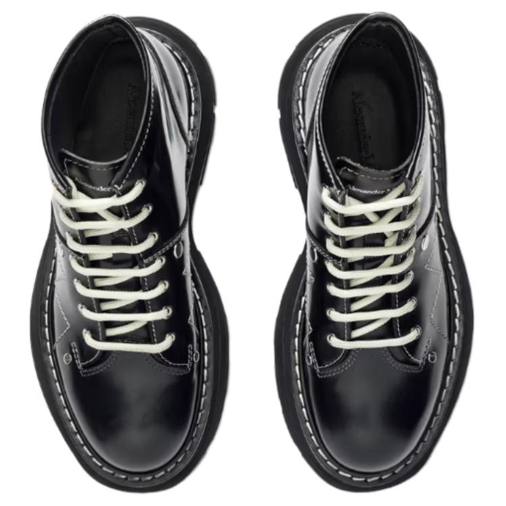 Alexander McQueen Tread Lace Up Boots "Black"