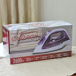 Утюг ENERGY EN-348 керамическая подошва 2600ВТ, бело-фиолетовый