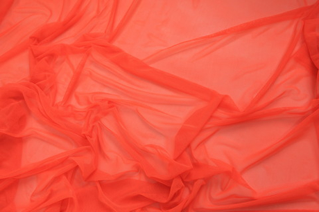 Сетка трикотаж ярко-коралловый