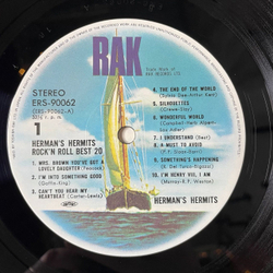 Винтажная виниловая пластинка LP Herman Hermits Rock N Roll Best 20 (Japan 1977) (Obi)
