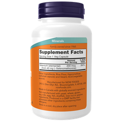 Now Foods Selenium 200 mcg 180 veg capsules , Селен