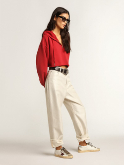 Super Star with burgundy glitter star and silver heel tab