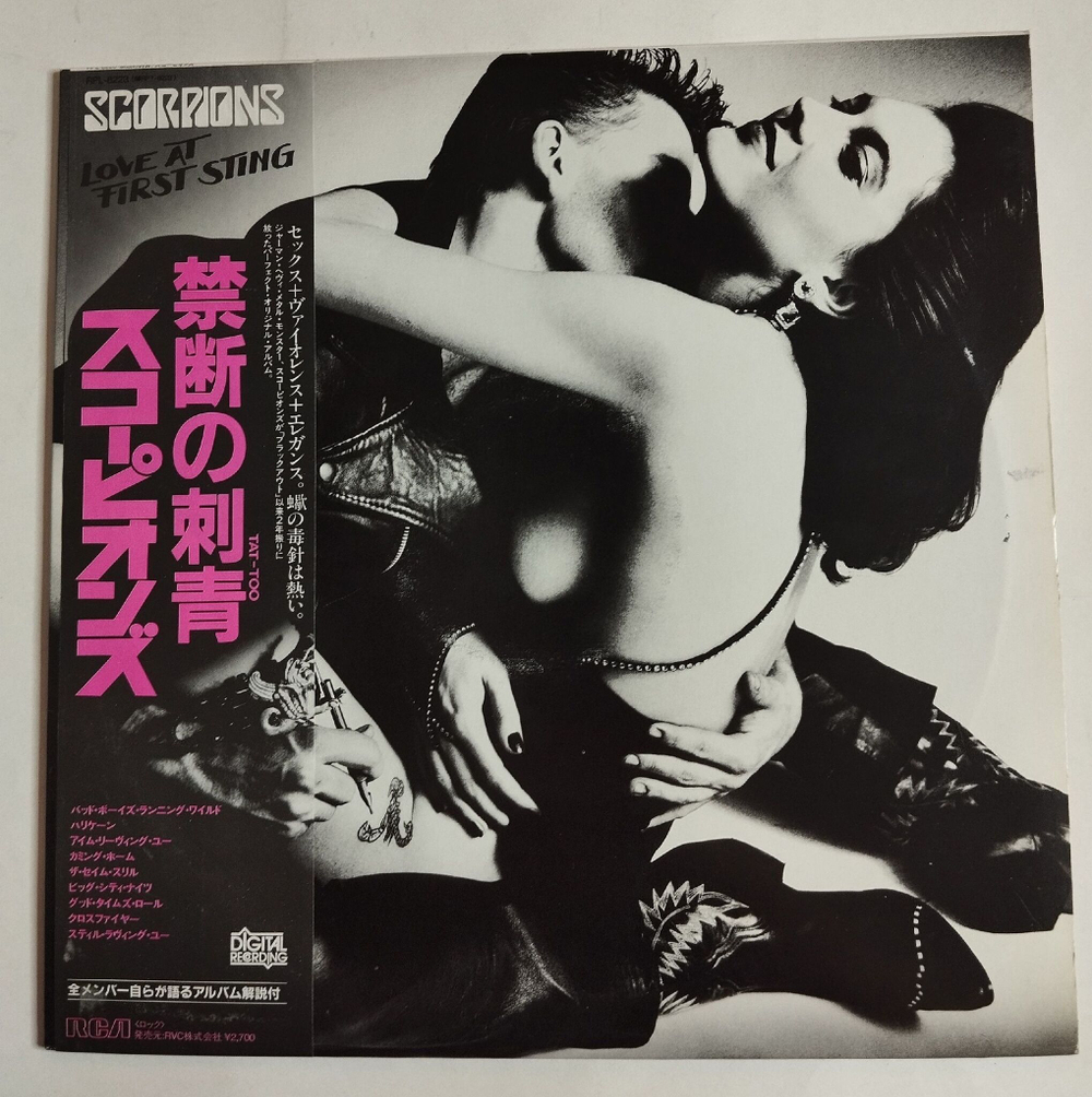 Винтажная виниловая пластинка LP Scorpions Love At First Sting (Japan 1984) (Obi)