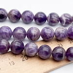 Аметист бусины, диаметр около 10,2-10,5 мм, цена за 9 шт (1/4 нити)