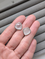 Подвеска сердце 13мм, горный хрусталь