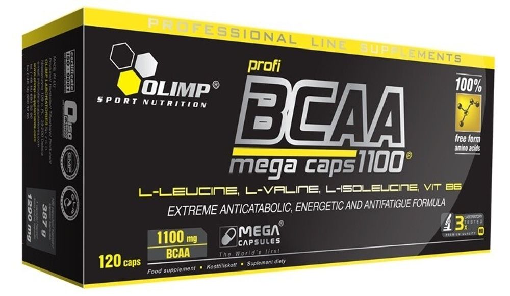 BCAA Mega Caps 1100 mg 120 caps