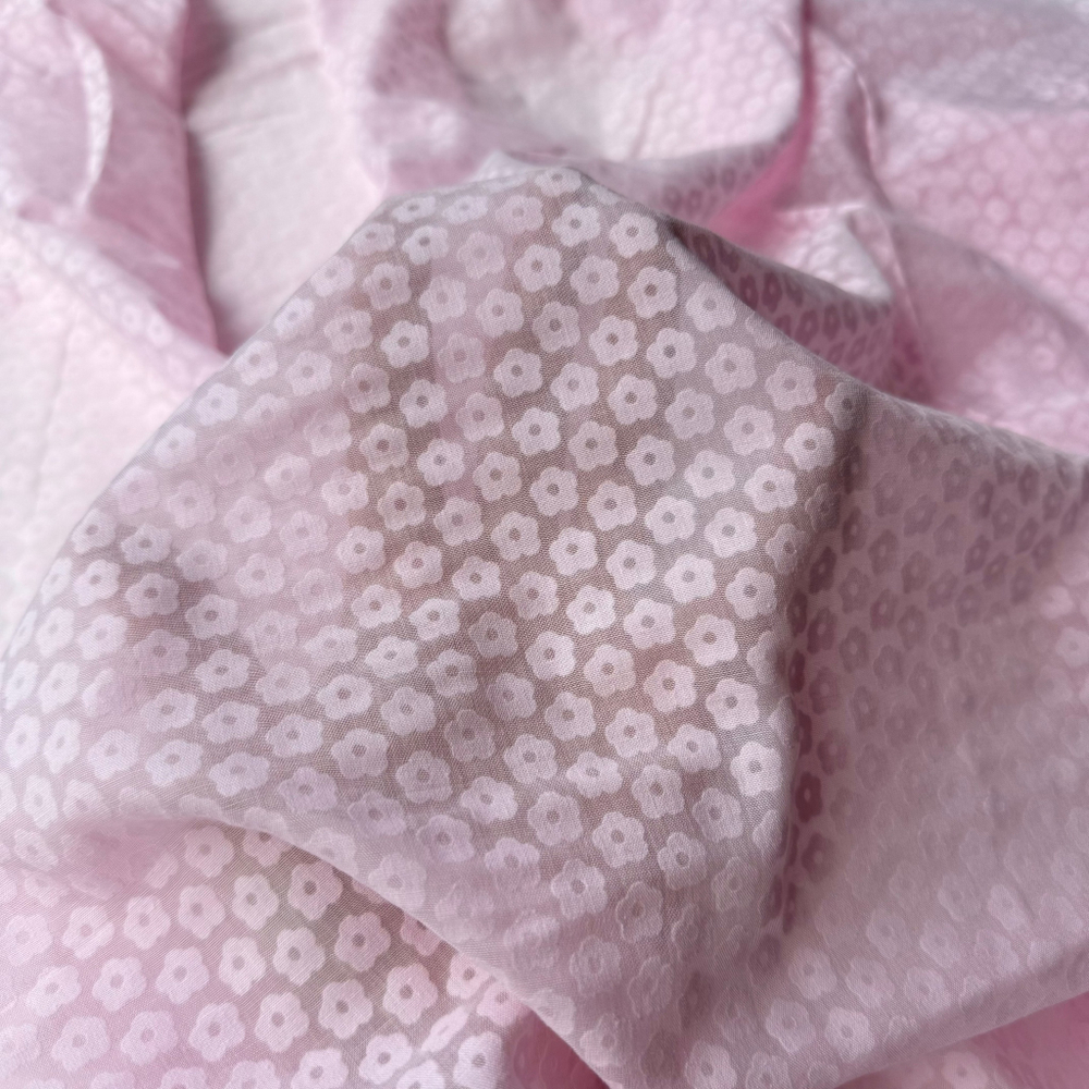 Батист розовые Ромашки