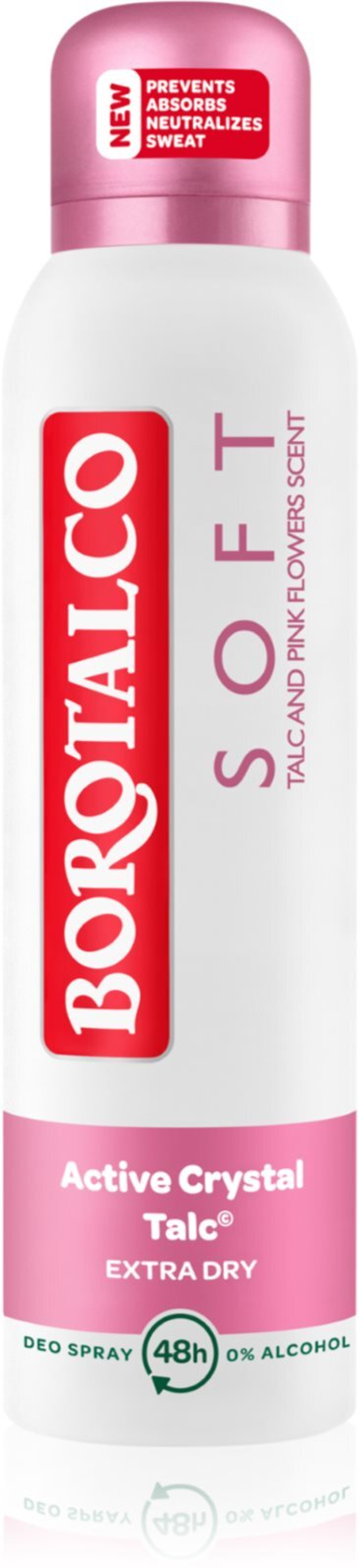 Borotalco Soft Talc & Pink Flower - дезодорант-спрей без спирта /   150  ml  / GTIN 8002410045079