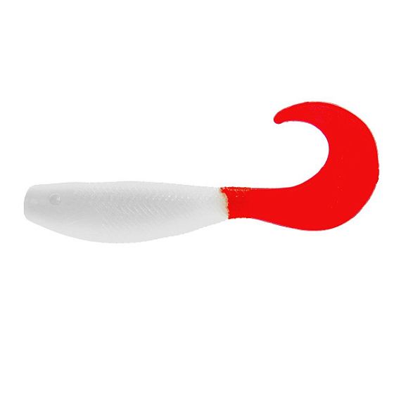 Твистер Helios Hybrid 3,15"/8,0 см White & RT 7шт. (HS-14/1-003)