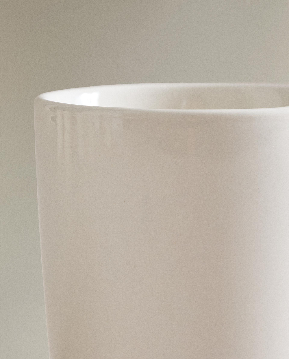 Zara Home чашка из каменной керамики, цвет белый, 9 см