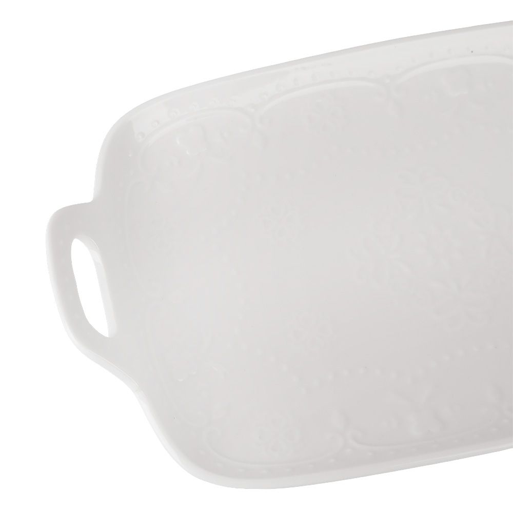 Блюдо " " 30,5х18х2,5см (min5) (фарфор) (транспортная упаковка)