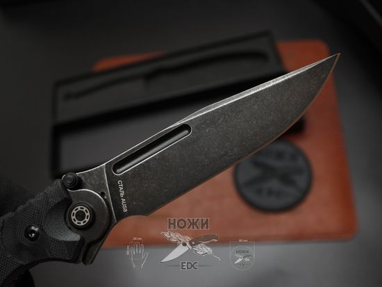 Складной нож тактический НОКС "Офицерский-2М" Black 320-589404 c клинком из стали AUS-8, рукоять G10