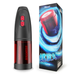 Инновационный вибромастурбатор с ротацией и фрикциями (Цвет: черный с красным)