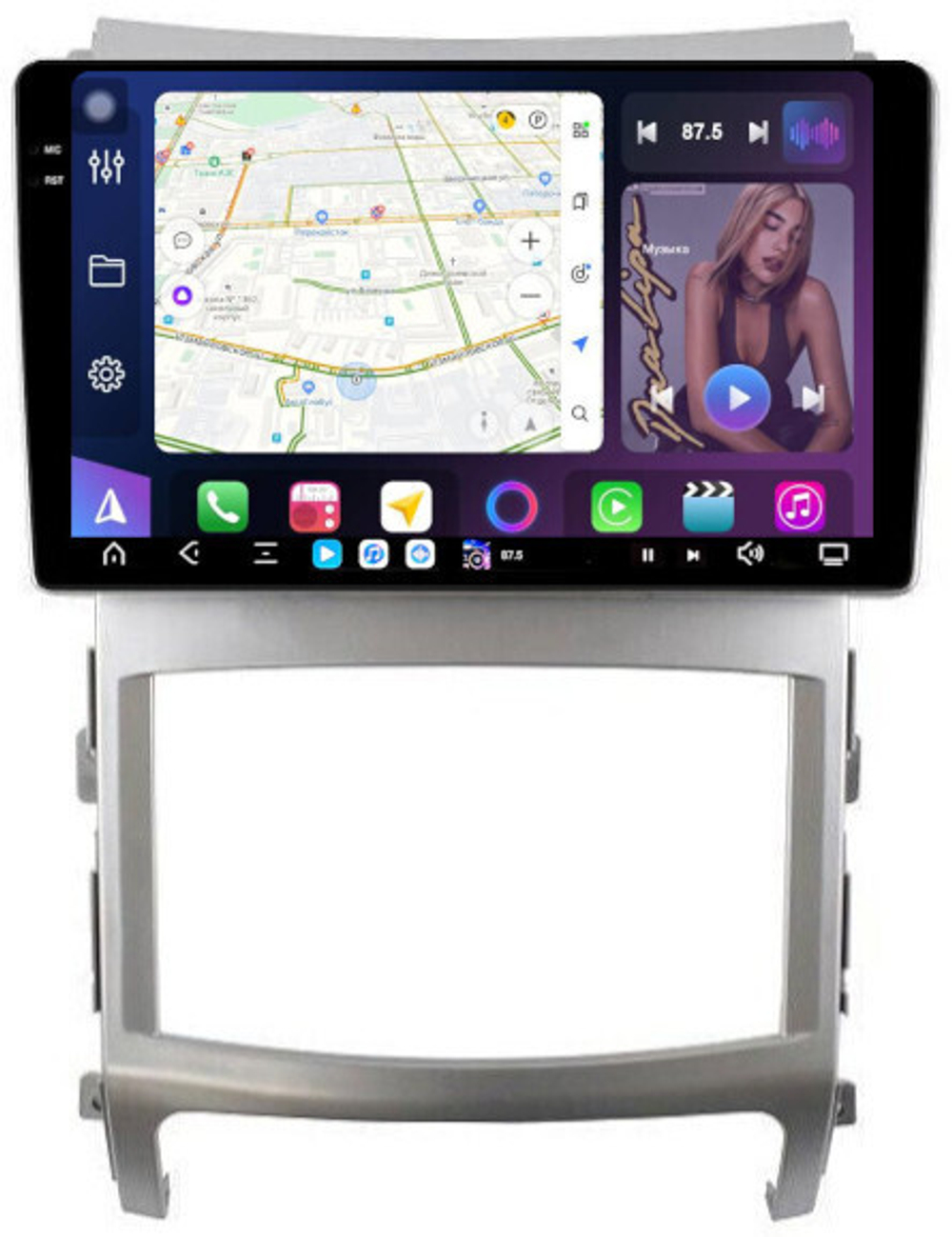 Магнитола для Hyundai ix55 2009-2013 - FarCar GX437M монитор 9.5" 2K QLED на Android 14, TS20, 6+128Гб, CarPlay, 4G SIM-слот