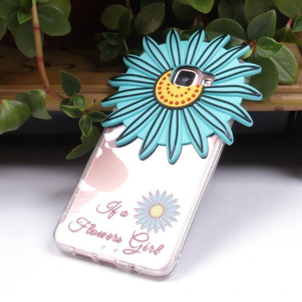 Силиконовый чехол "Цветы" для Samsung Galaxy A5 (2016), 009869