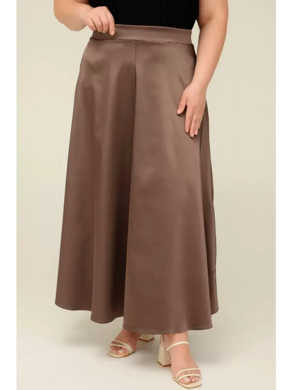 Юбка атласная макси