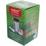 Набор для уборки «Селфи» Чистюля (ведро с отжимом, швабра, две насадки) в цветной коробке 270