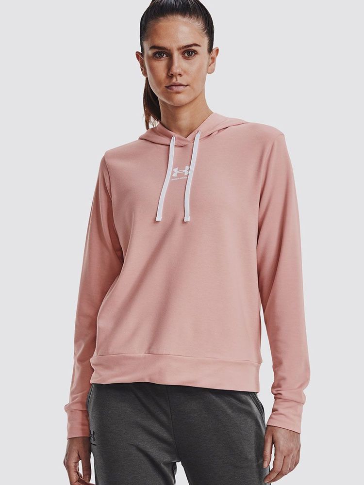 Худи женское Under Armour UA Rival Terry Hoodie-pink