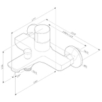 Смеситель для ванны и душа, нажимной TouchReel AM.PM X-Joy F85A10522 Черный