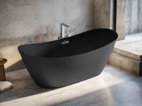 Ванна NEMI170MB акриловая отдельностоящая черная матовая Ceruttispa (1700x740x730)