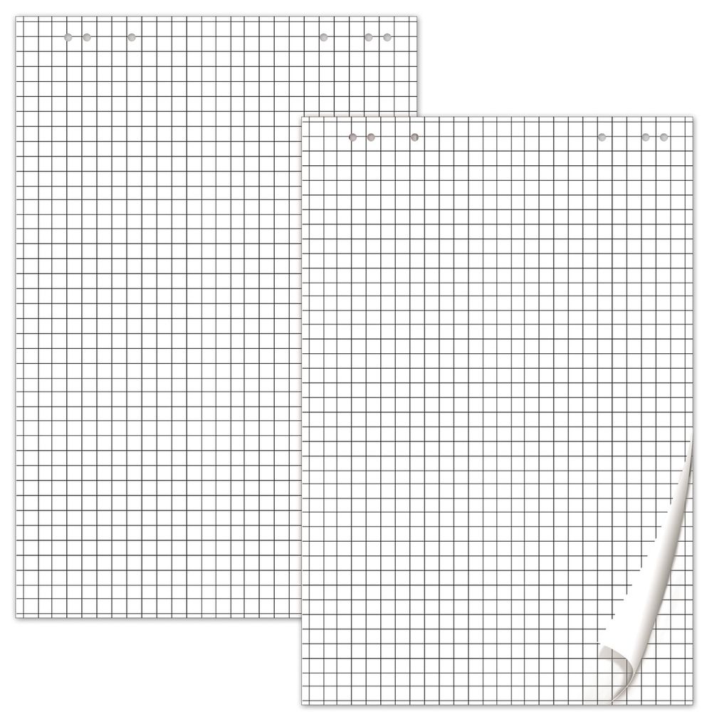 Блокноты для флипчарта BRAUBERG, КОМПЛЕКТ 5 штук, 20 листов, клетка, 67,5х98 см, 80 г/м2, 124097