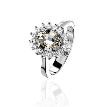 Кольцо с бриллиантами  из белого золота JA-K-211995-7