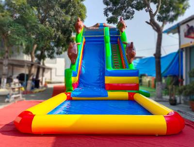 Водная горка с бассейном «Морская волна», 15×5×8 м