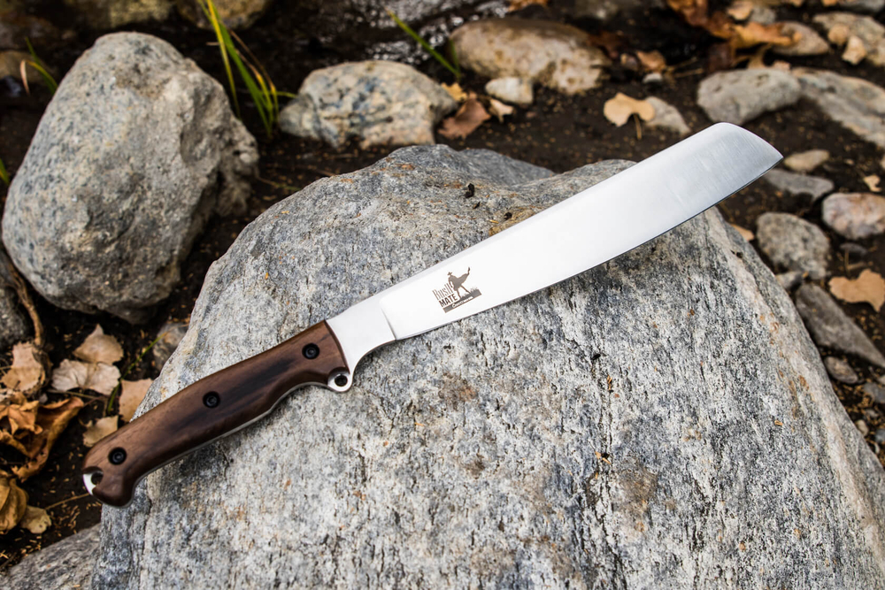 Мачете Kizlyar Supreme BUSHMATE AUS-8 Convex WH LS (Convex Grind, Walnut Handle, Leather Sheath)
