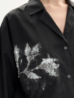 Рубашка FLOWER DROPS, черный